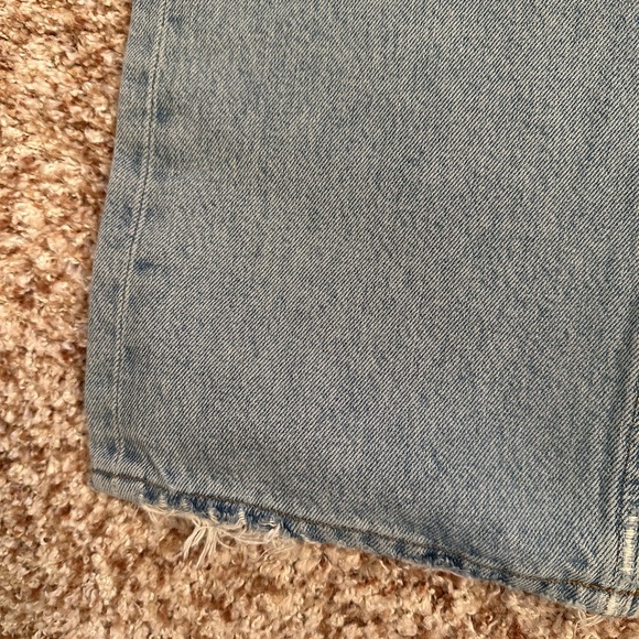 Agolde 90's Mid Rise Loose Fit Jeans Button Fly Distressed Size 30 - Picture 15 of 16